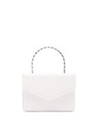 Matchesfashion.com Amina Muaddi - Pernille Crystal-handle Mini Leather Box Bag - Womens - White