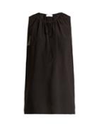 Raey Gathered Silk Sleeveless Smock Top