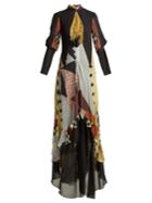 Etro Almira Patchwork Silk-blend Gown