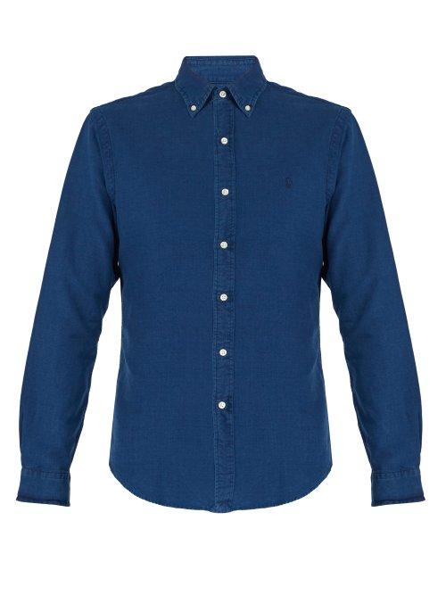 Matchesfashion.com Polo Ralph Lauren - Slim Fit Cotton Poplin Shirt - Mens - Indigo