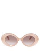 Ladies Accessories Lapima - Madalena Oval Acetate Sunglasses - Womens - Beige
