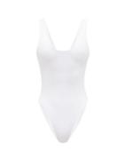 Matchesfashion.com Dos Gardenias - Monaco Square-neck Swimsuit - Womens - White