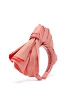 Matchesfashion.com Marta Ferri - Knotted Silk-faille Headband - Womens - Light Pink