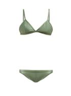 Matchesfashion.com Haight - Taping Triangle Bikini - Womens - Green