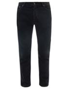 Palm Angels - Logo-print Cotton-corduroy Slim-leg Trousers - Mens - Black