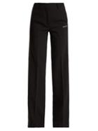 Matchesfashion.com Off-white - Side Striped Crepe Trousers - Womens - Black