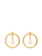 Chloé Gold-tone Hoop And Pearlised Drop Earrings