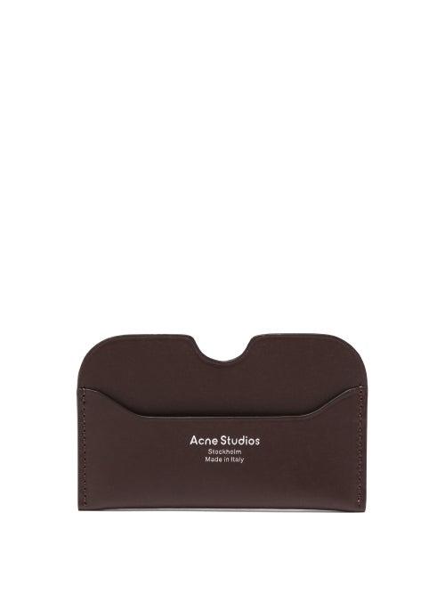 Ladies Accessories Acne Studios - Elmas Foiled-logo Leather Cardholder - Womens - Tan