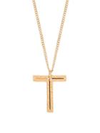 Matchesfashion.com Burberry - Hammered Letter-pendant Gold-plated Necklace - Womens - Gold