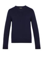 Matchesfashion.com Allude - V Neck Cashmere Sweater - Mens - Navy