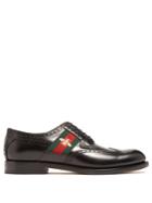 Gucci Bee-embroidered Leather Brogues