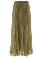 Matchesfashion.com Mes Demoiselles - Czanne Tile-print Gauze Maxi Skirt - Womens - Green Multi