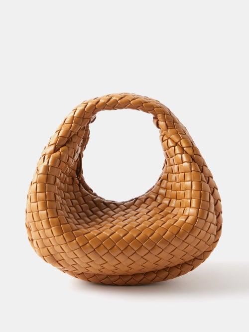 Bottega Veneta - Padded Jodie Intrecciato-leather Shoulder Bag - Womens - Tan