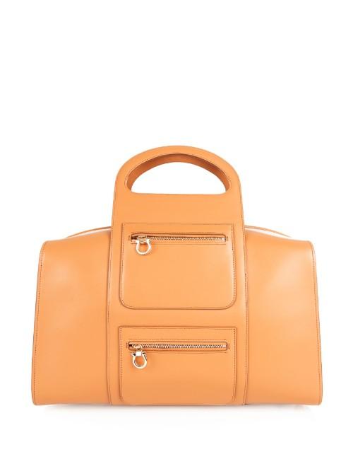Salvatore Ferragamo Salvatore Leather Bowling Bag