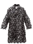 Matchesfashion.com Noir Kei Ninomiya - Tulle Embroidered Evening Coat - Womens - Black