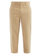 Matchesfashion.com Raey - Tapered-leg Cotton And Linen-blend Trousers - Mens - Beige