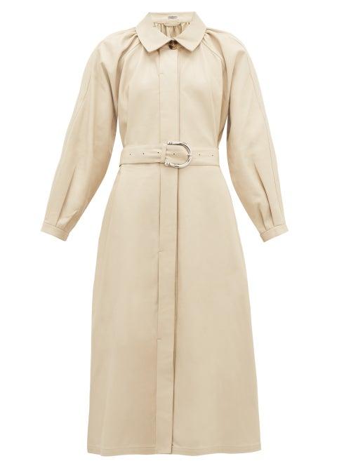 Matchesfashion.com Dodo Bar Or - Berry Collared Leather Dress - Womens - Ivory