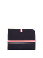 Matchesfashion.com Thom Browne - Tri Colour Striped Canvas Pouch - Mens - Navy