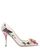 Dolce & Gabbana Rose-print Patent-leather Pumps