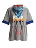 Matchesfashion.com Noki - Logo Print Bandana T Shirt - Womens - Grey Multi