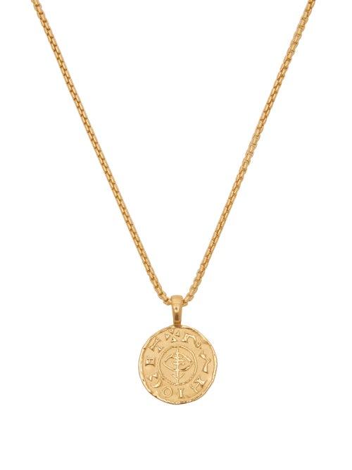 Matchesfashion.com Tom Wood - Viking Sterling Silver Coin Pendant - Mens - Gold