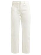 Matchesfashion.com Lemaire - High Rise Cropped Jeans - Womens - Ivory