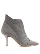 Matchesfashion.com Malone Souliers - Cora Herringbone Wool Ankle Boots - Womens - Grey