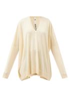 Petar Petrov - Edwin V-neck Cashmere-blend Sweater - Womens - Cream