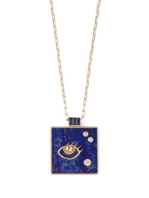 Matchesfashion.com Retrouvai - Wisdom Lapis Pendant - Womens - Blue