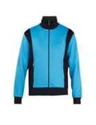 Matchesfashion.com Gucci - Contrast Panel Zip Through Sweatshirt - Mens - Blue