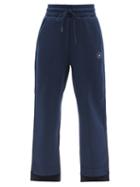 Matchesfashion.com Adidas By Stella Mccartney - High-rise Jersey Track Pants - Womens - Navy