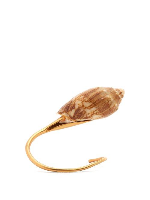 Matchesfashion.com Albus Lumen - X Ryan Storer Shell Embellished Cuff - Womens - Gold
