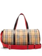 Burberry Vintage Check Leather Weekend Bag