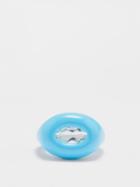 Jupiter - Bold Topaz, Enamel & 18kt Gold-plated Ring - Womens - Blue