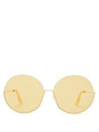 Matchesfashion.com Moy Atelier - Sense Of Sonder Oversized Gold Plated Sunglasses - Womens - Gold