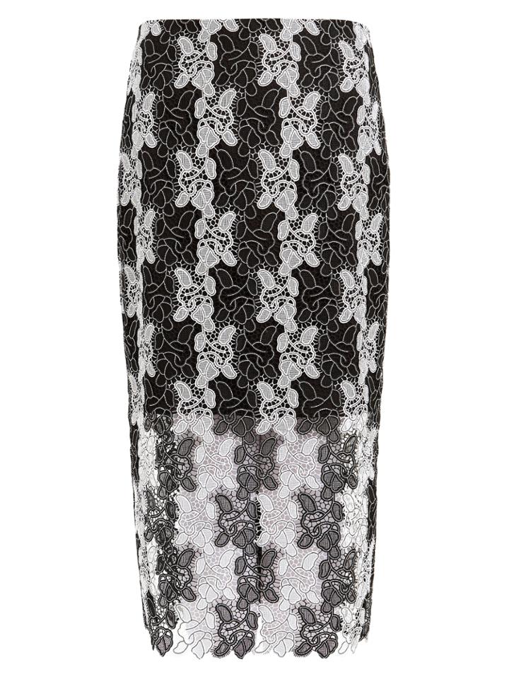 Diane Von Furstenberg Bi-colour Lace Pencil Skirt
