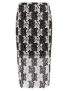 Diane Von Furstenberg Bi-colour Lace Pencil Skirt