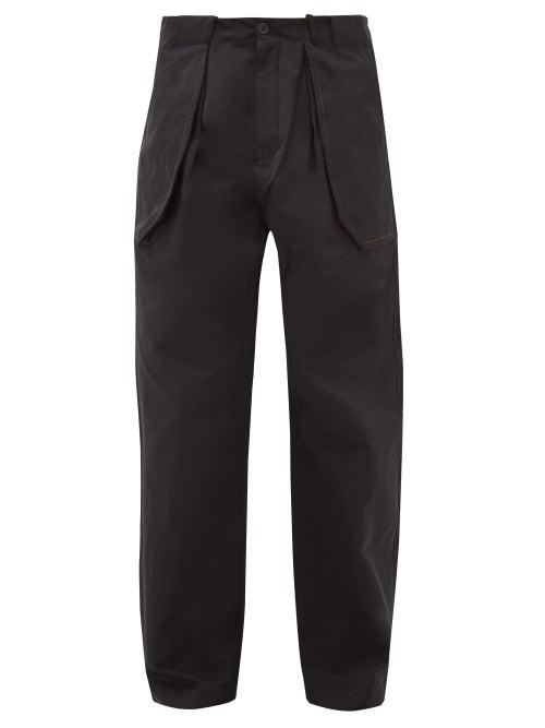 Matchesfashion.com Wales Bonner - Jose Cotton-blend Cargo Trousers - Mens - Black