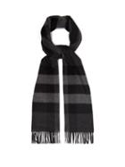Matchesfashion.com Burberry - Half Mega Check Cashmere Scarf - Mens - Grey