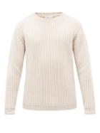 Allude - Fisherman's Ribbed-knit Cashmere Sweater - Mens - Cream