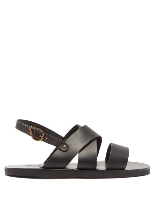 Matchesfashion.com Ancient Greek Sandals - Miltos Leather Sandals - Mens - Black