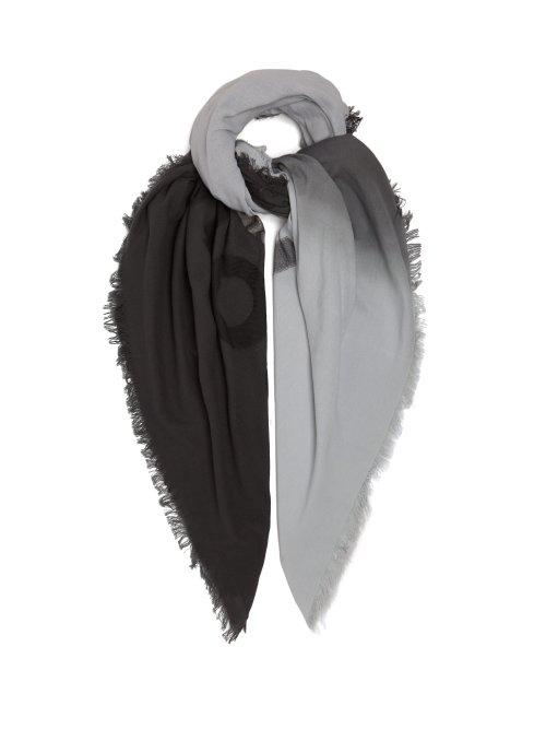 Matchesfashion.com Acne Studios - Vinne Logo Ombr Scarf - Mens - Grey