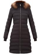 Matchesfashion.com Burberry - Newbridge Faux Fur Trimmed Quilted Down Coat - Womens - Black