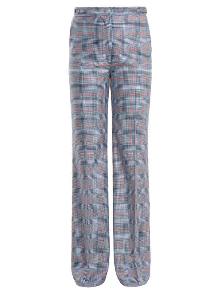 Gabriela Hearst Vesta Checked Wool And Silk-blend Trousers