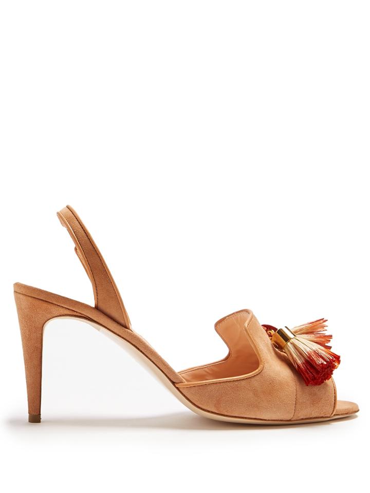 Rupert Sanderson Magda Tassel Suede Sandals