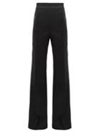 Matchesfashion.com Andrew Gn - High Rise Wide Leg Wool Trousers - Womens - Black