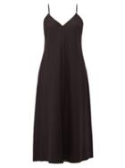 Matchesfashion.com The Row - Gwen Spaghetti Strap Cotton Midi Dress - Womens - Black