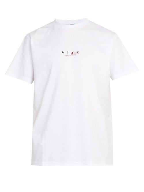 Matchesfashion.com 1017 Alyx 9sm - Logo Print Recycled Cotton Blend T Shirt - Mens - White