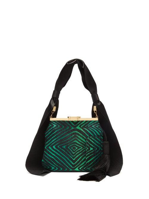 Matchesfashion.com Bienen-davis - 6am Metallic Brocade Handbag - Womens - Green Multi