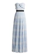 Self-portrait Strapless Floral Broderie-anglaise Maxi Dress
